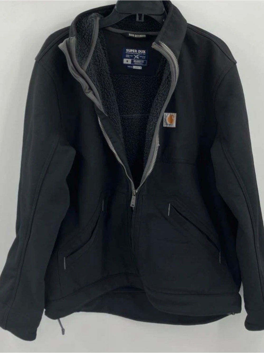 Carhartt Black Sherpa Lined Zip Jacket